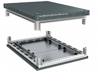 DKC Крыша перфорированная и основание для напольных 19" IT-корпусов ДКС серии CQE 600 x 1000, RAL7011