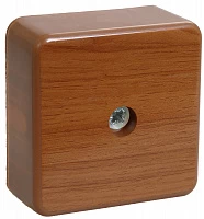 IEK Коробка КМ41206-05 распаячная для о/п 50х50х22 мм дуб (4 клеммы 3мм2)