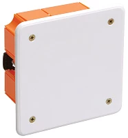 IEK Коробка КМ41022 распаячная 92х92x45мм для полых стен (с саморезами, пластиковые лапки, с крышкой )