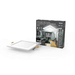 Gauss Светильник Backlight кв 12+3W 960lm 4000K 180-265V IP20 монт Ø170 190*190*31мм 3 реж LED