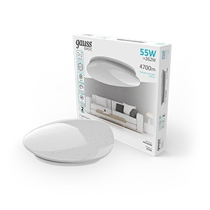 Gauss Светильник Basic Space  Stone НПС 55W 4700lm 4000K  220-240V IP20 530*490*100 LED 1/10