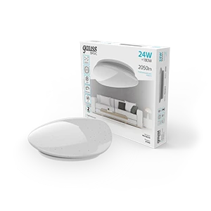 Gauss Светильник Basic Space Stone НПС 24W 2050lm 4000K  220-240V IP20 370*340*90 LED 1/20