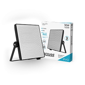 Gauss Прожектор EVO 30W 2700lm 6500K 100-240V IP65 черный LED