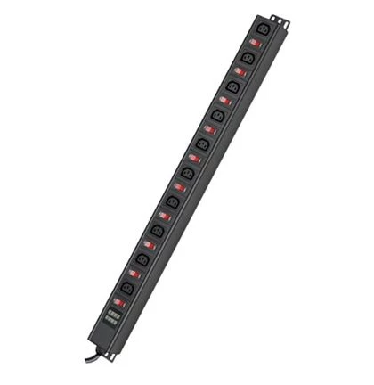 DKC Блок распределения питания (PDU) 0U 10A с индикацией и защитой, Вых:10 С13, Вх:С14
