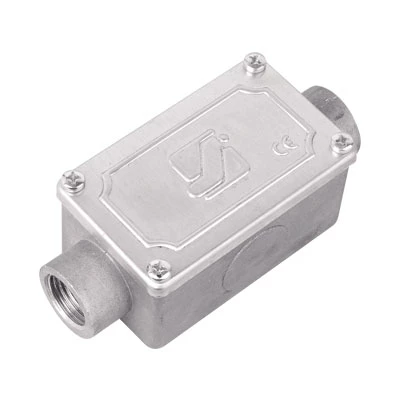DKC Коробка протяжная алюминиевая, 2 ввода 180°, М25х1,5 ,IP55, 118х51х42мм