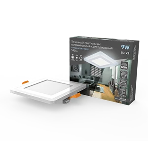 Gauss Светильник Backlight кв 6+3W 540lm 4000K 180-265V IP20 монт Ø120 145*145*31мм 3 реж LED