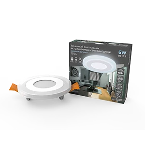 Gauss Светильник Backlight круг 3+3W 350lm 4000K 180-265V IP20 монт Ø85 105*31мм 3 реж LED