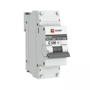 EKF PROxima ВА 47-100M Автоматический выключатель  (С) 1P 100А  10kA с электромагнитным расцепителем