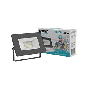 Gauss Прожектор Elementary 30W 2695lm 4000К 200-240V IP65 черный LED