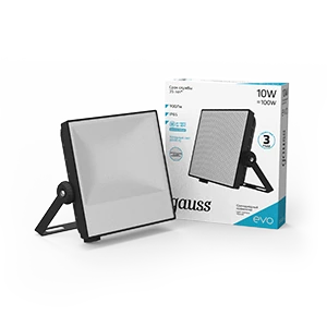 Gauss Прожектор EVO 10W 900lm 6500K 100-240V IP65 черный LED