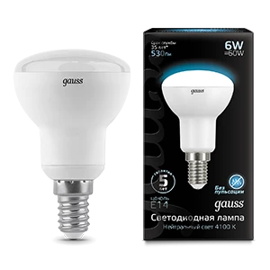 Gauss Лампа R50 6W 530lm 4100K Е14 LED