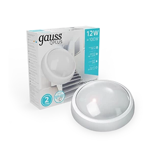 Gauss Св-к ЖКХ ECO 2.0 круг 12W 990lm 4000K 160-260V IP54 D175*76мм белый с микровол сенсором