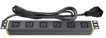 DKC Блок распределения питания (PDU) 19" 16A, Вых:6 х C19, Вх:C20 х 2м