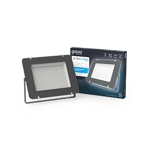 Gauss Прожектор Qplus 300W 36000lm 6500K 175-265V IP65 графитовый LED