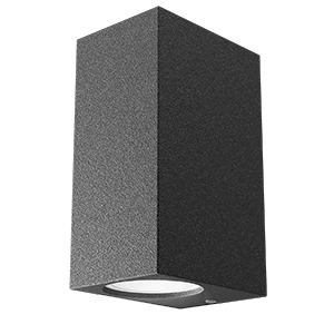 Gauss Светильник садово-парковый Cube настенный архитектурный, 2xGU10, 67*92*150mm, 170-240V / 50Hz, 2xMax.35W, IP54, 5