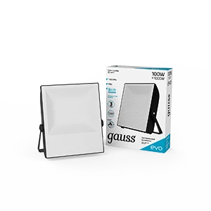 Gauss Прожектор EVO 100W 10000lm 6500K 100-240V IP65 черный LED