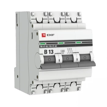EKF PROxima ВА 47-63 Автоматический выключатель  (B) 3P 13А 4,5kA