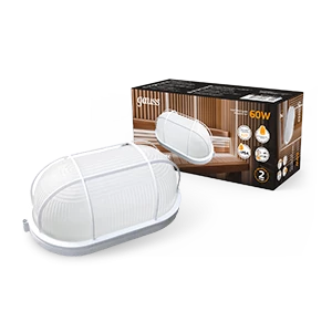 Gauss Светильник НБП IP54 212*105*85 овал с решеткой под лампу Е27 max 60W, 1/12
