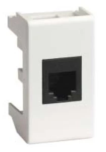 DKC Ком.роз. RJ45 кат.6 экран., 8P8C, Viva, белая, 1мод