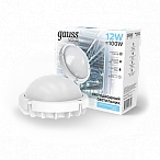 Gauss Св-к ЖКХ SOLID круг 12W 1150lm 4000K 160-260V IP65 D160*53мм белый антивандальный IK10