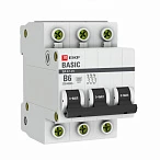 EKF Basic ВА 47-29 Автоматический выключатель  (B) 3P  6А 4,5кА