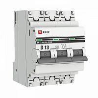 EKF PROxima ВА 47-63 Автоматический выключатель  (D) 3P 13А 4,5kA