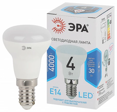 ЭРА LED R39-4W-840-E14 (диод, рефлектор, 4Вт, нейтр, E14)