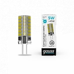 Gauss Лампа Elementary G4 AC180-240V 5W 400lm 4100K силикон LED 1/20/200