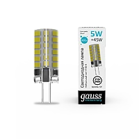 Gauss Лампа Elementary G4 AC180-240V 5W 400lm 4100K силикон LED 1/20/200