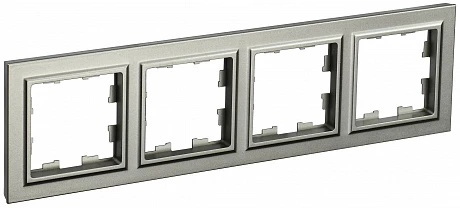 IEK BRITE Рамка 4-местная РУ-4-БрШ шампань