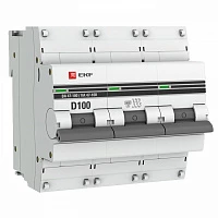 EKF PROxima ВА 47-100 Автоматический выключатель  (D) 3P 100А 10kA