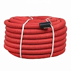 EKF PROxima Труба гофрированная двустенная гибкая ПНД d 50 с зондом (50 м) красная
