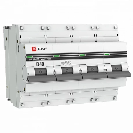 EKF PROxima ВА 47-100 Автоматический выключатель  (D) 4P 40А 10kA