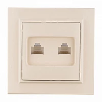 EKF Basic Минск Бежевый Розетка RJ-45 2-ая, СП