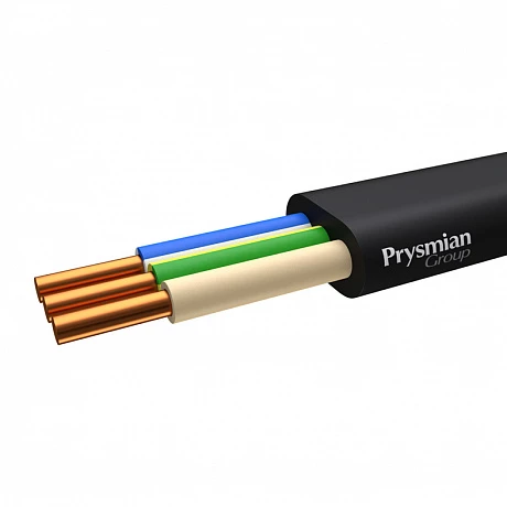 Кабель силовой с ПВХ изоляцией ВВГ-Пнг(А) -LS 3x4 ок(N,PE) ч РЭК-Prysmian