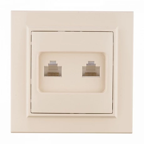 EKF Basic Минск Бежевый Розетка RJ-45 2-ая, СП