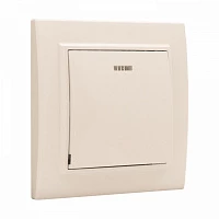 EKF Basic Минск Бежевый Выключатель 1-кл с индикатором, 10А, СП