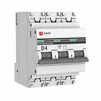 EKF PROxima ВА 47-63M  Автоматический выключатель  (D) 3P 4А 6кА c одним магнитным расцепителем