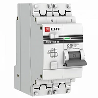 EKF PROxima АД-32 Диф. Автомат (C)  1P+N 40А/100мА тип АС 4,5кА , электронный