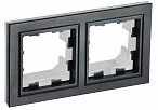 IEK BRITE Рамка 2-местная IP44 РУ-2-БрЧ-44 черный