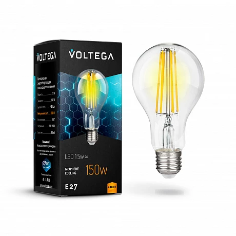 Voltega VG10-A1E27warm15W-F ЛОН Е27 2800К 15W Графен