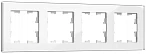 IEK BRITE Рамка 4-мест. РУ-4-2-БрБ стекло бел.