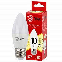 ЭРА Лампочка светодиодная RED LINE LED B35-10W-827-E27 R E27 / Е27 10 Вт свеча теплый белый свет