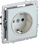IEK BRITE Розетка 1-местная с заземлением с защитными шторками 16А РС14-1-0-БрЖ жемчуг