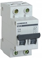 IEK GENERICA Автоматический выключатель ВА47-29 2Р 16А 4,5кА (С)