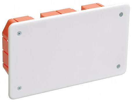 IEK Коробка КМ41006 распаячная для твердых стен 172x96x45 (с саморезами, с крышкой)