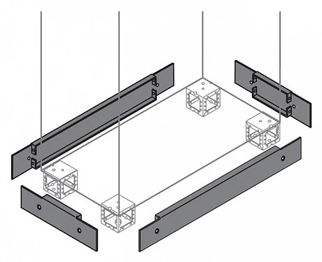 ABB Фланец цоколя 100х800 ВхШ (2шт)