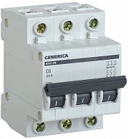 IEK GENERICA Автоматический выключатель ВА47-29 3Р 6А 4,5кА (С)