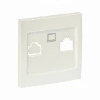 EKF PROxima Валенсия лицевая панель розетки RJ-45 1-местная жемчуг