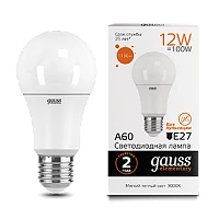 Gauss Лампа Elementary A60 12W 1130lm 3000K E27 LED